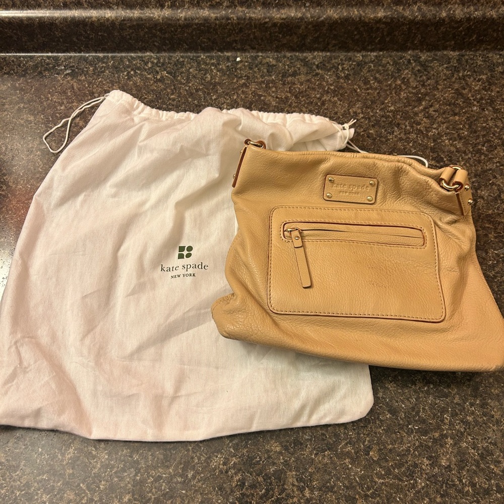 Kate Spade Beige Leather Crossbody Bag